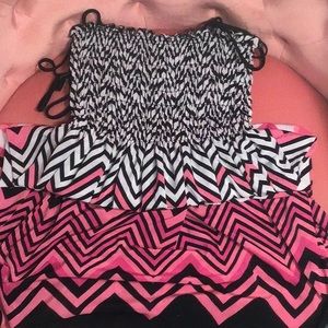 Sundress pink/black Design sz L